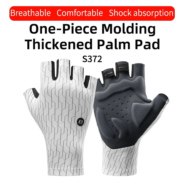 ROCKBROS Cycling Gloves Half Finger Breathable MTB Road Bike Gloves Shock Absorbing Thick Palms Palm Pad Anti-slip Bicycle Gloves 8