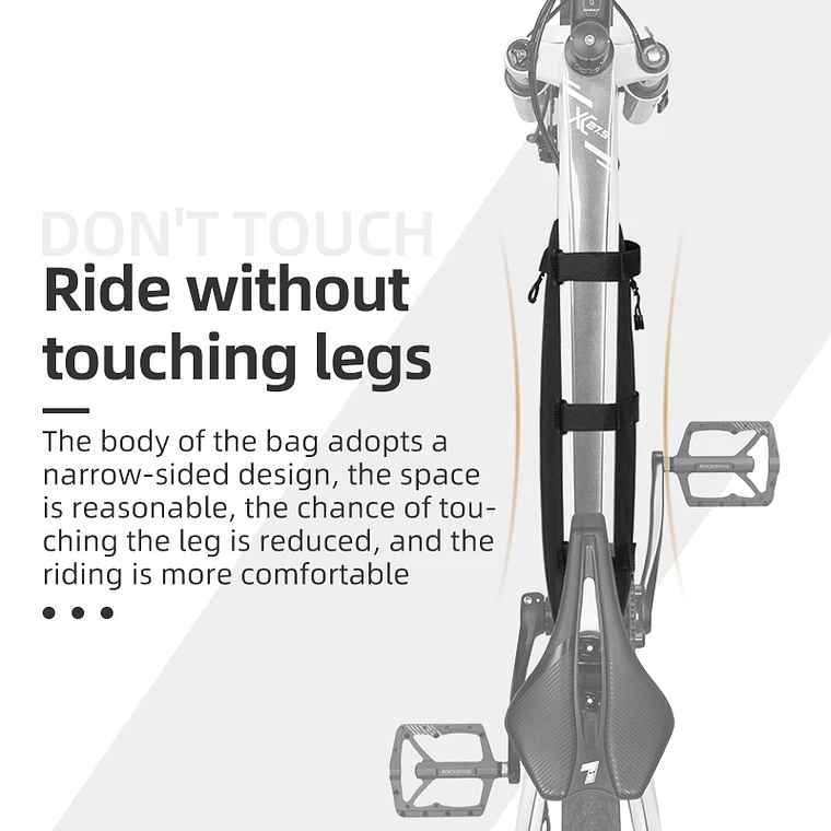 Bolsa para Bicicleta ROCKBROS AS-043 - Impermeável, 3L, para Tubo Superior, MTB e Estrada, Nylon+TPU 4