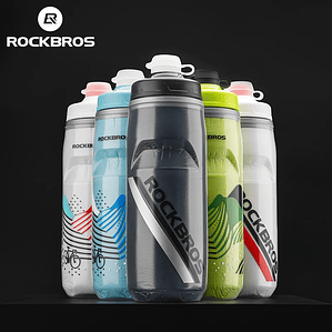 Bidão Isotérmico para Bicicleta ROCKBROS 620ml - Manter Frio, Tripla Camada, Sem Gotejo, 95g, 5 Cores