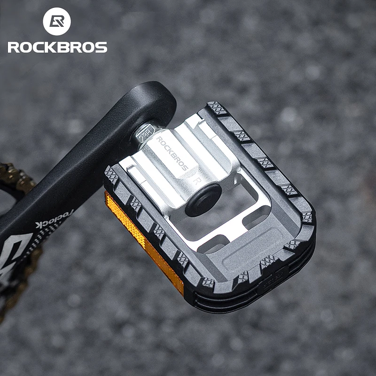 ROCKBROS Bicycle Foldable Pedals Aluminum Alloy MTB Mountain Bike Pedal Anti-slip Reflective Cycling Self-lubricating Pedal   Brand Name: ROCKBROS Choice: yes High-concerned chemical: None Material: A 2