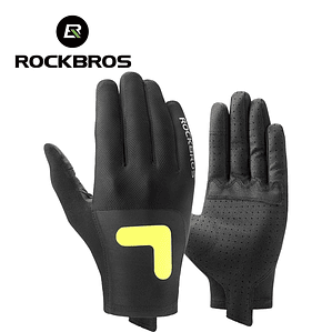 Luvas de Ciclismo ROCKBROS S299 - Respiráveis, Toque no Ecrã, Refletivas, 30g, para MTB e Estrada
