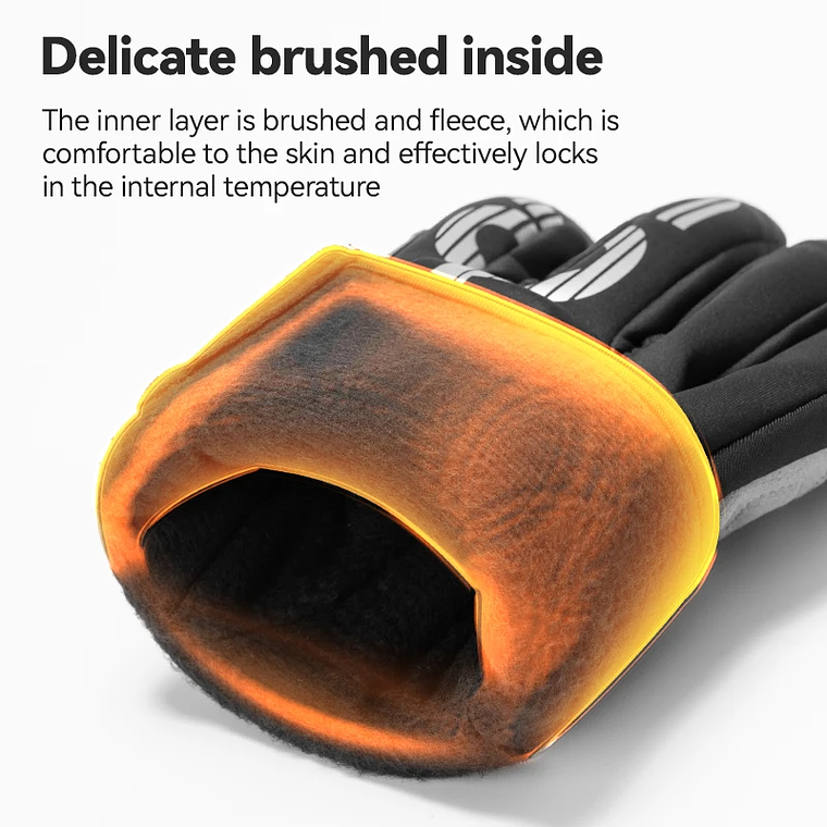 ROCKBROS S209-1 Winter Cycling Gloves - 3M™ Thermal Lining, SBR Palm, Touchscreen, Reflective, 128g 4