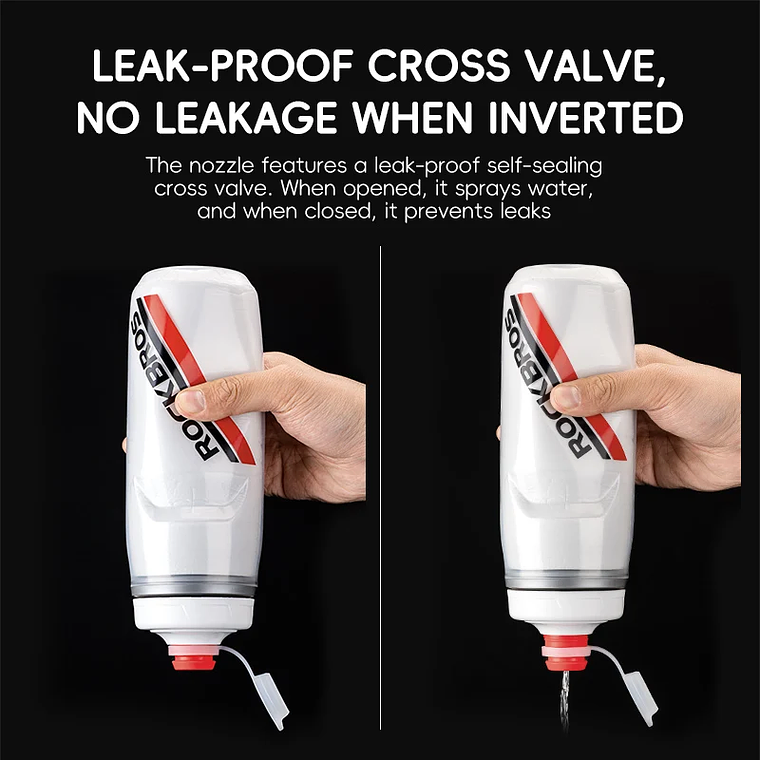 Bidão Isotérmico para Bicicleta ROCKBROS 620ml - Manter Frio, Tripla Camada, Sem Gotejo, 95g, 5 Cores 4