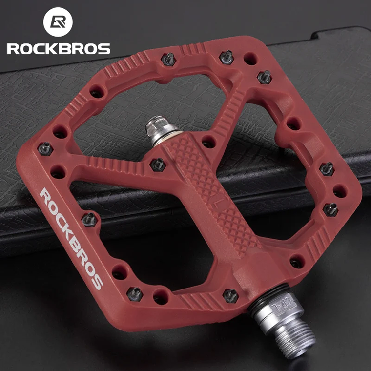 ROCKBROS 2021-12A Bicycle Pedals - Nylon, 190g each, Wide Platform, Sealed Bearings, for MTB and Road 6