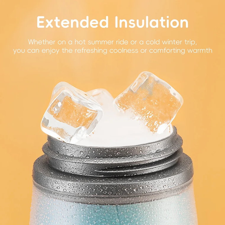 Bidão Isotérmico para Bicicleta ROCKBROS 620ml - Manter Frio, Tripla Camada, Sem Gotejo, 95g, 5 Cores 6