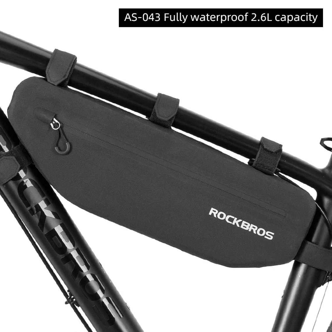 Bolsa para Bicicleta ROCKBROS AS-043 - Impermeável, 3L, para Tubo Superior, MTB e Estrada, Nylon+TPU 8