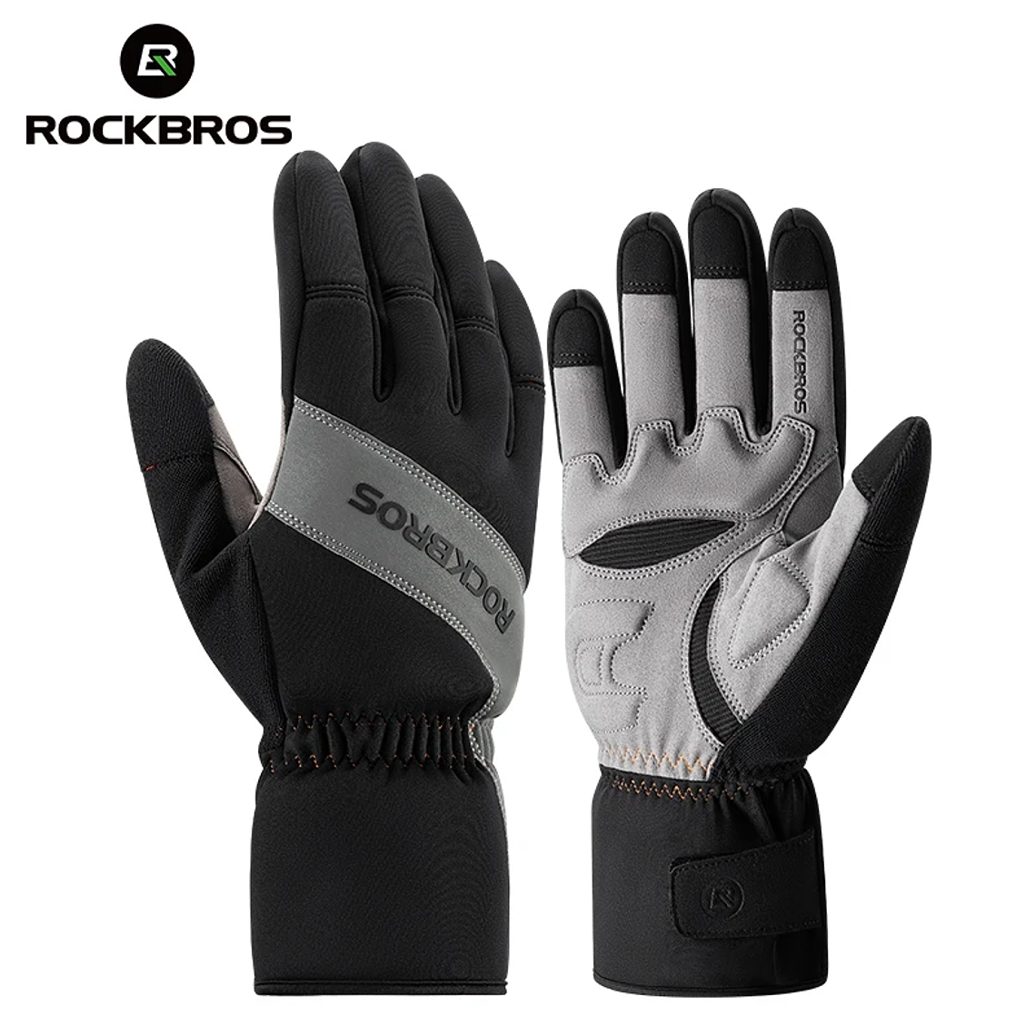 Luvas de Ciclismo Inverno ROCKBROS S342 - Com Forro Polar, Toque no Ecrã, Antiderrapantes, Unissexo 7