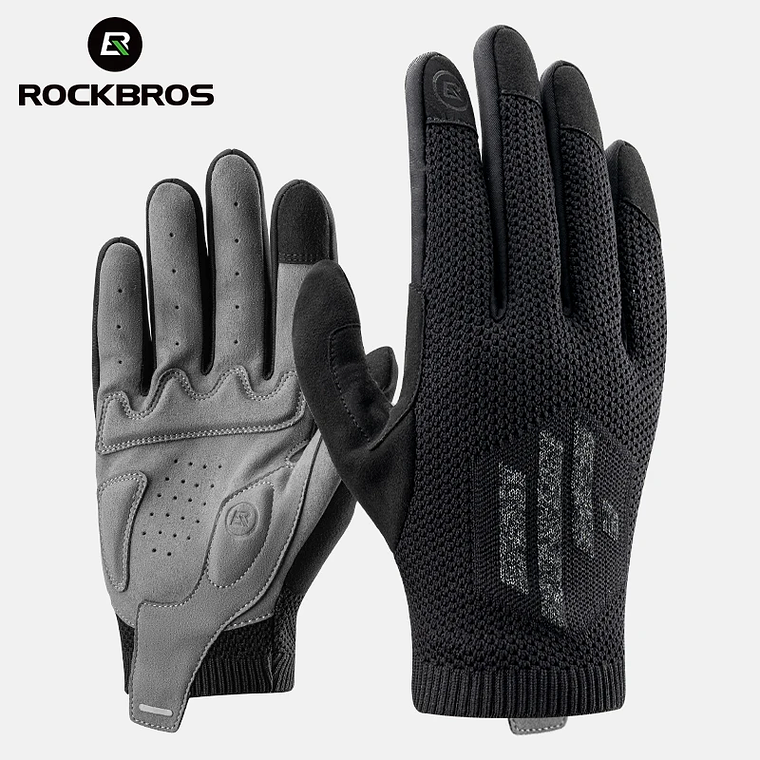 Luvas de Ciclismo ROCKBROS S338 - Tecido Malha, Toque no Ecrã, Antiderrapantes, Respiráveis, 65g 7