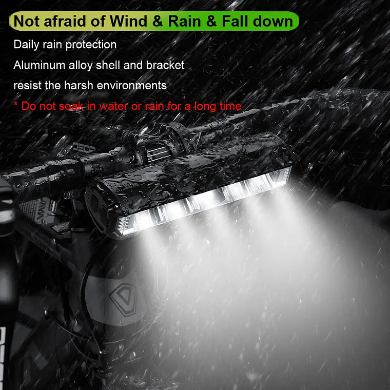 Farol para Bicicleta NEWBOLER - 6000 Lúmens, Bateria 10000mAh, Power Bank, USB, IPX6, para MTB e Estrada 6