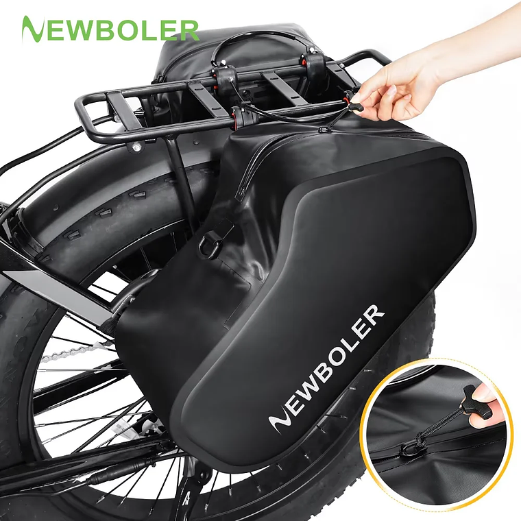 NEWBOLER 30L Rear Rack Bicycle Bag - Waterproof, Large Capacity, Made of TPU, for Travel, Bicycle Touring and E-Bike. 1