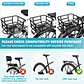 NEWBOLER Rear Bicycle Basket - Large Metal Cargo Rack, 30kg Capacity, Universal for Bicycles and E-Bike, Travel and Shopping - thumbnail 4