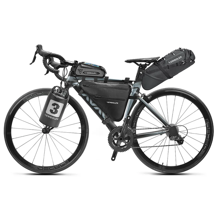 Bolsa de Selim Traseira NEWBOLER BAG026 - 10L, Impermeável, Dobrável, Para MTB e Estrada, Capacidade Grande 6