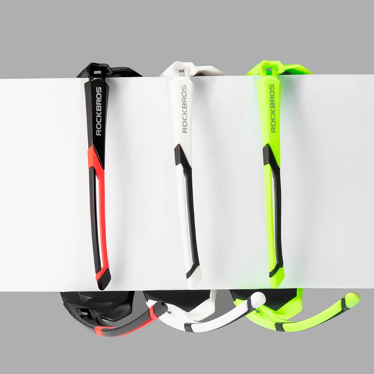 Óculos de Ciclismo ROCKBROS SP176 - 5 Lentes (1 Polarizada), Meia-Armação, TR-90, UV400, Unissexo 4