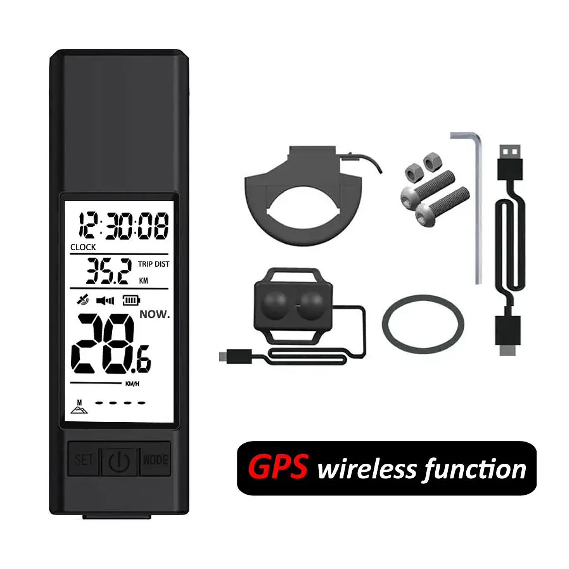 NEWBOLER 3-in-1 Bicycle Device - 800LM Headlight, Cycle Computer, 120dB Horn, 4000mAh Battery 7