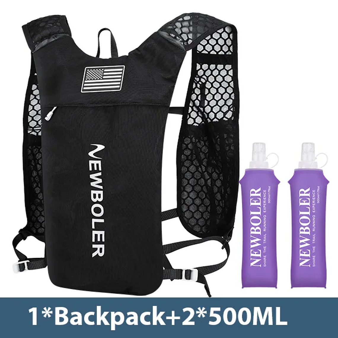 NEWBOLER BAG649 Running Hydration Vest - Ultralight 196g, Breathable, with Front Panel, for Trails and Marathons 8