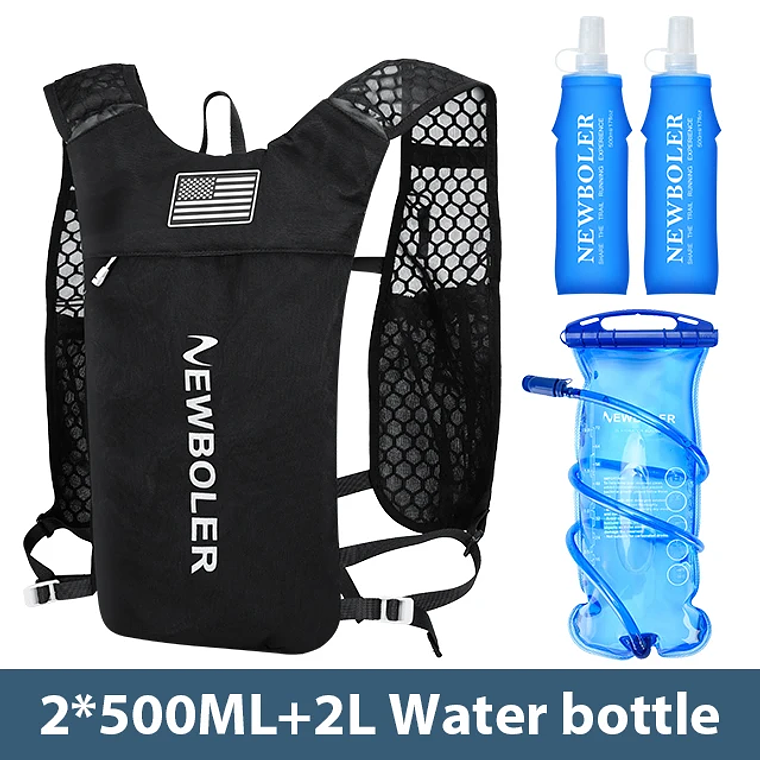 NEWBOLER Hydration Vest for Running 196g - Ultra Lightweight, Breathable, Unisex, for Trail Running, Marathon and Cycling 7