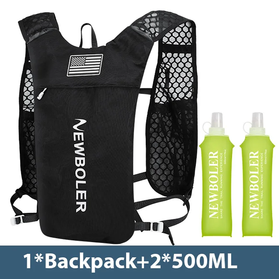 NEWBOLER BAG649 Running Hydration Vest - Ultralight 196g, Breathable, with Front Panel, for Trails and Marathons 10