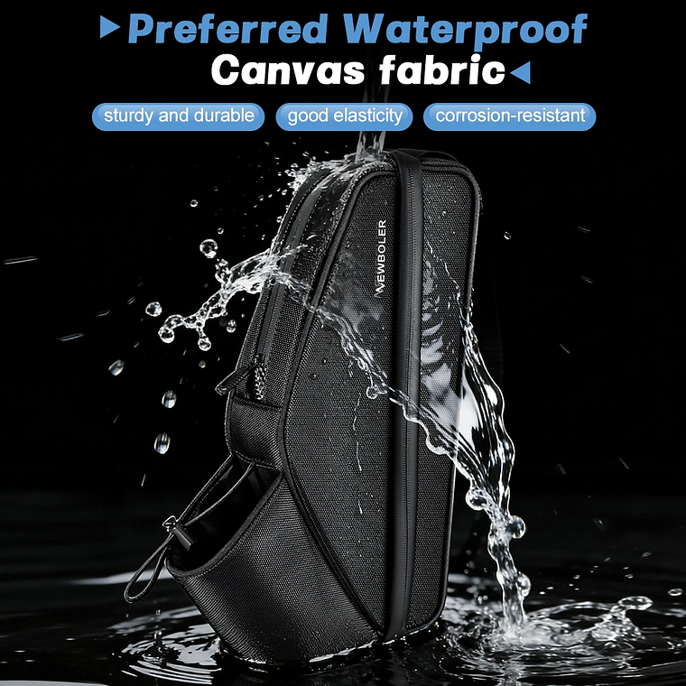 NEWBOLER BAG068 Bicycle Frame Bag - 3L, Foldable, Waterproof, with Bottle Pocket, for MTB and Urban Use 6