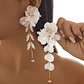 Ingemark Pendant Earrings - White Flower, Kpop Style, Boho, Elegant, for Brides and Everyday Wear - thumbnail 1