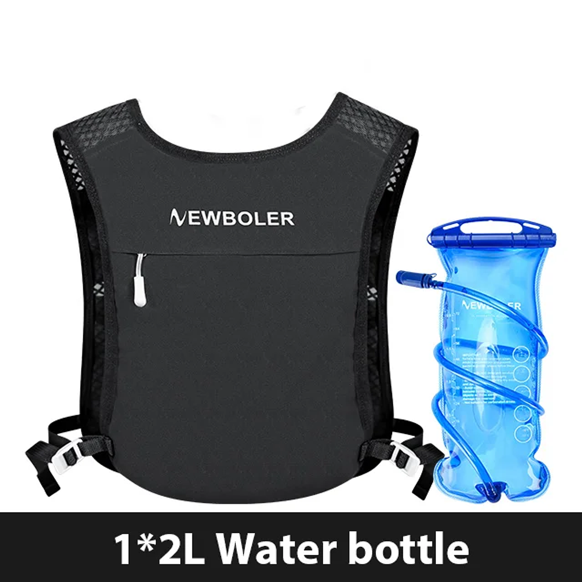 NEWBOLER Running and Hydration Vest 157g - Lightweight, Breathable, Unisex, with Bottle Pockets, for Trail Running and Hiking 7