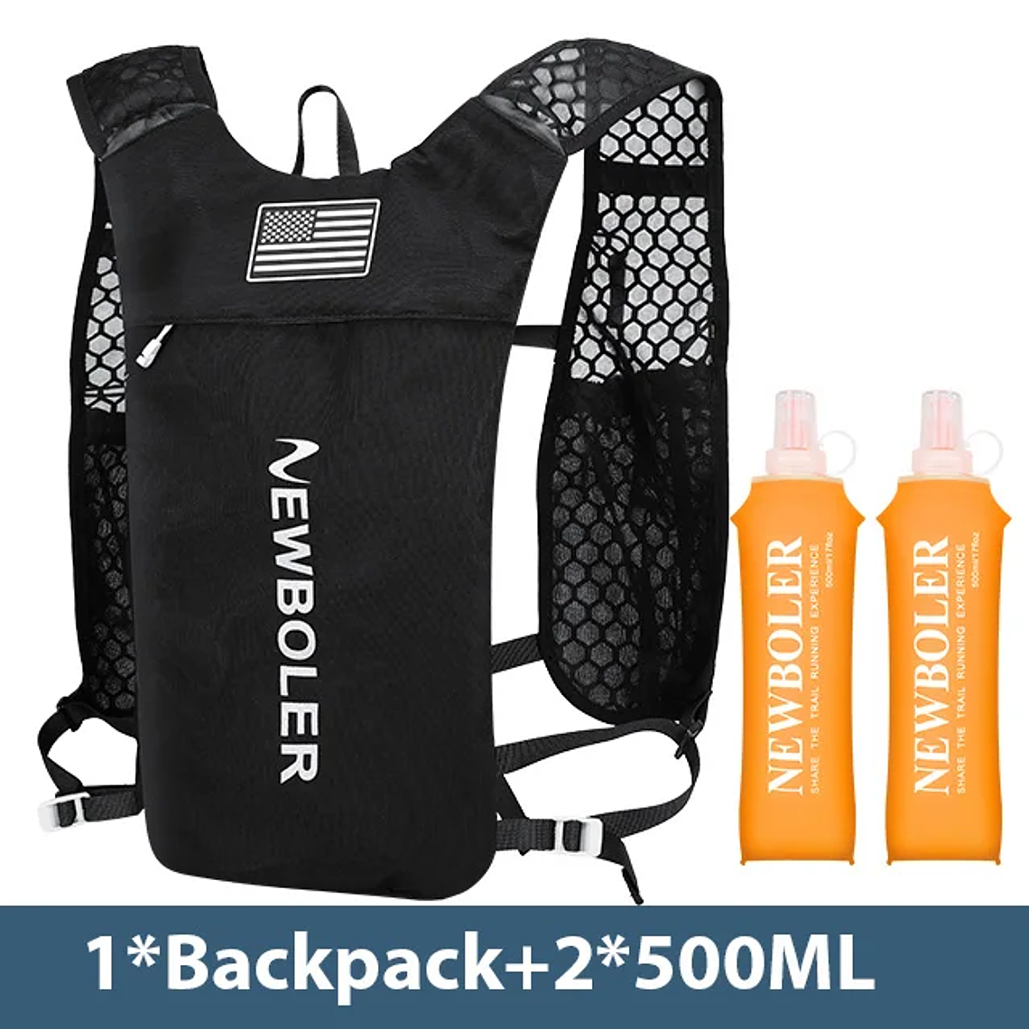 NEWBOLER BAG649 Running Hydration Vest - Ultralight 196g, Breathable, with Front Panel, for Trails and Marathons 12