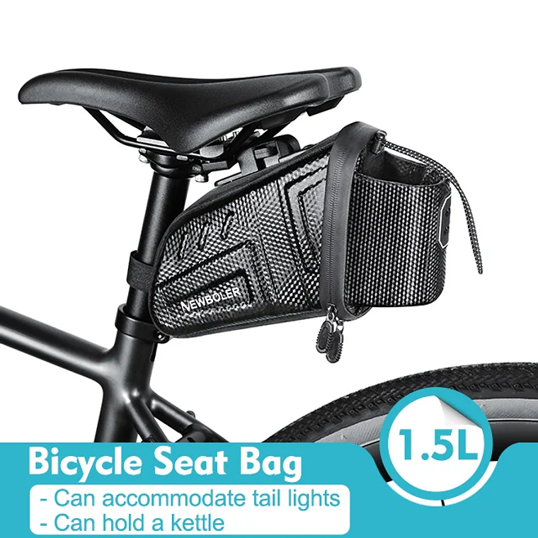 Bolsa de Selim para Bicicleta NEWBOLER 1.5L/2.5L - Impermeável, com Faixa Refletora, para MTB e Bicicleta de Estrada, Bolsa de Ferramentas 7