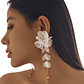 Ingemark Pendant Earrings - White Flower, Kpop Style, Boho, Elegant, for Brides and Everyday Wear - thumbnail 3