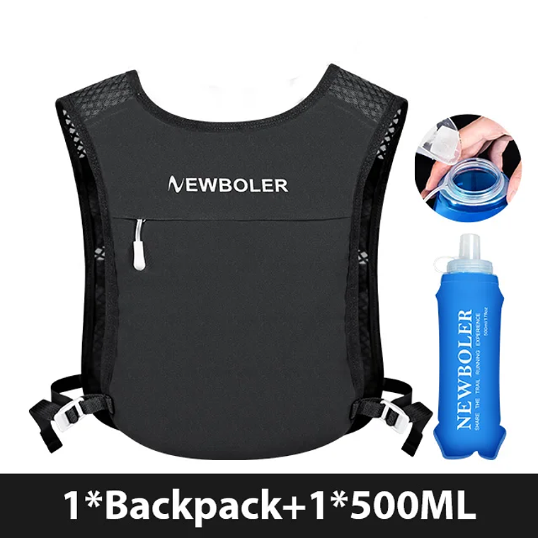 NEWBOLER Running and Hydration Vest 157g - Lightweight, Breathable, Unisex, with Bottle Pockets, for Trail Running and Hiking 11