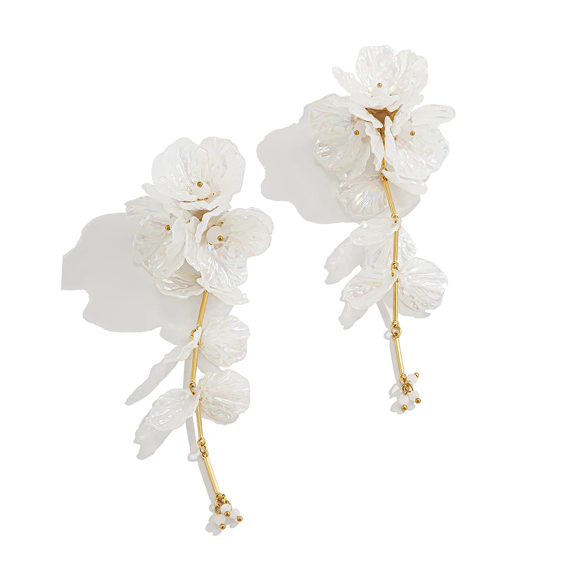 Ingemark Pendant Earrings - White Flower, Kpop Style, Boho, Elegant, for Brides and Everyday Wear 5
