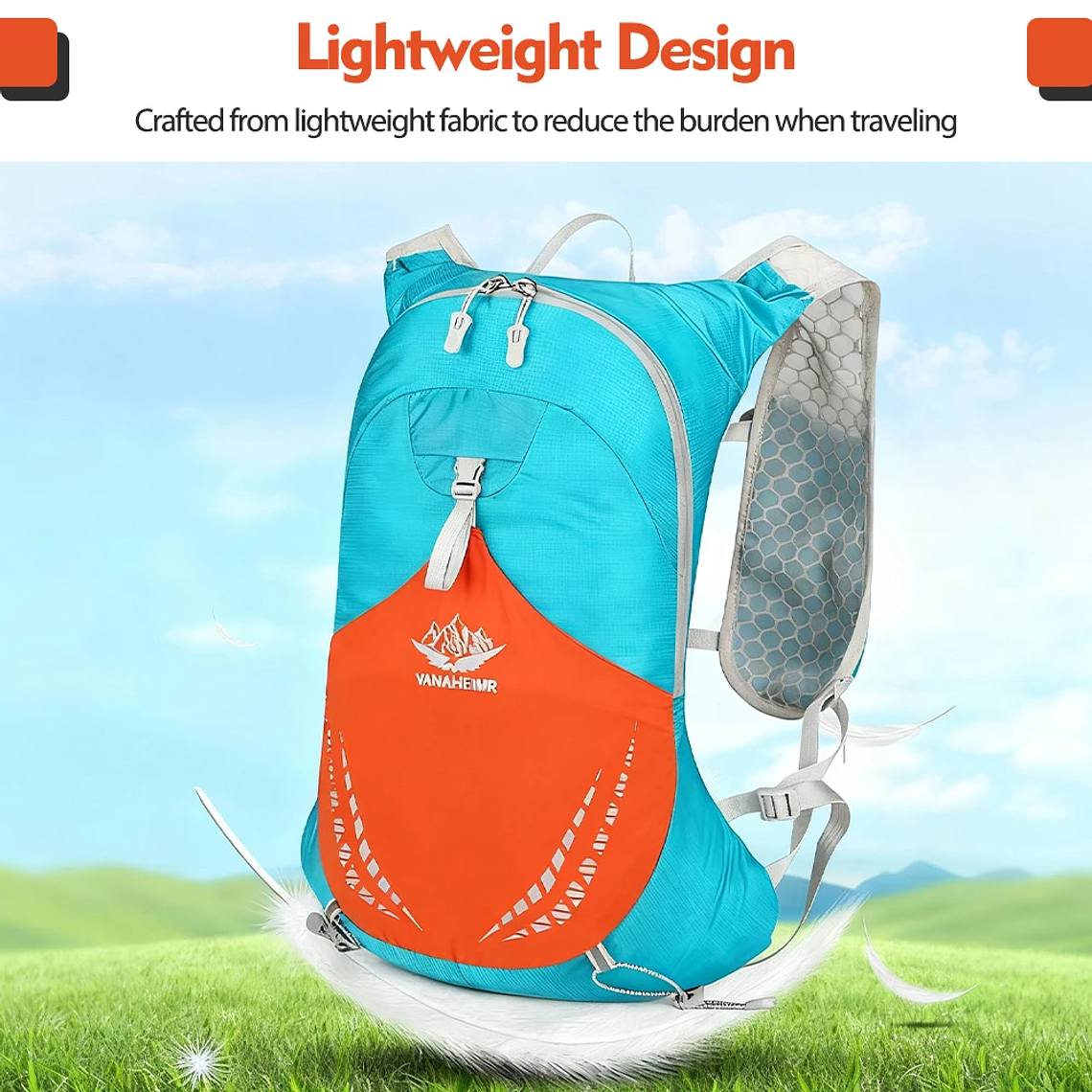 Mochila de Hidratação NEWBOLER BAG649 - 20L, Leve, Costas Respiráveis, Tecido Impermeável, Para Ciclismo e Outdoor 6