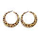 Large Ingemark Hoop Earrings - Leopard Print, Hollow Geometric, Exaggerated, Vintage, Trendy - thumbnail 4