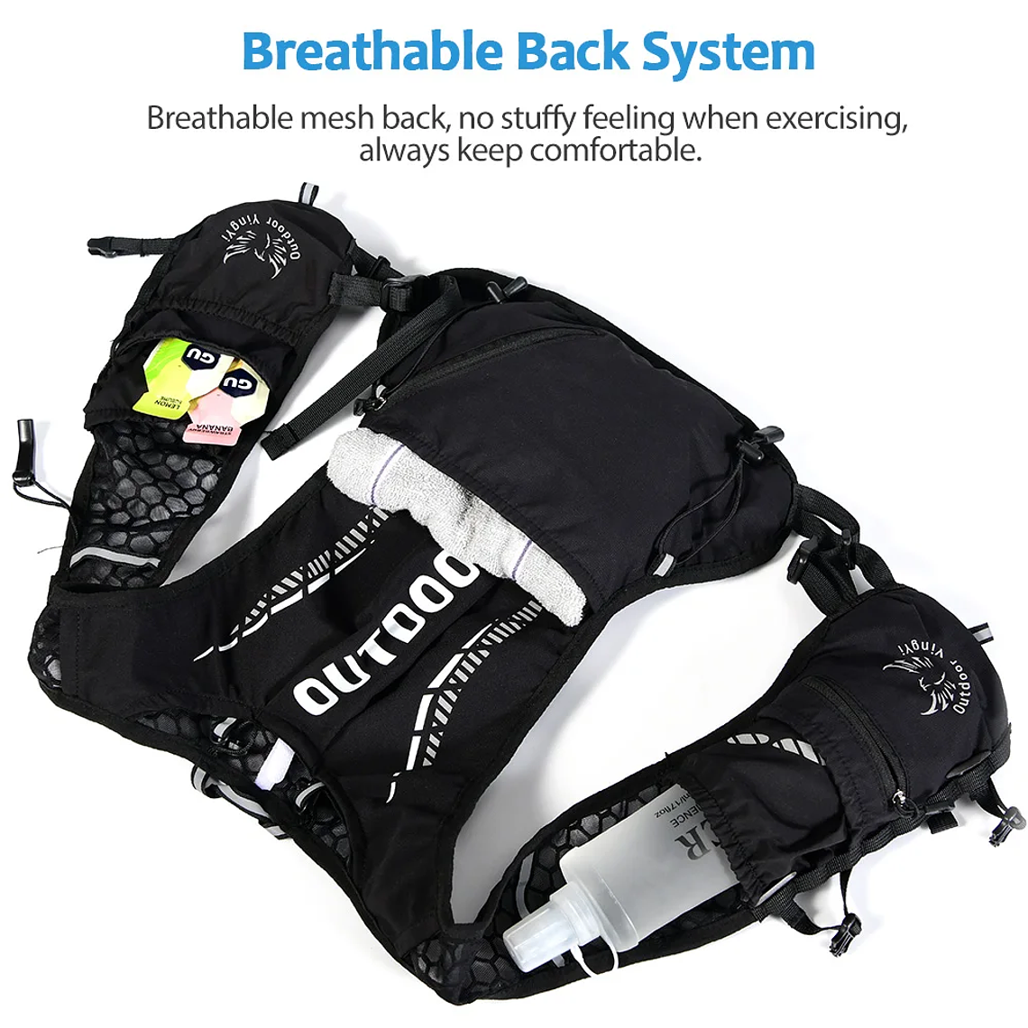 NEWBOLER 5L Hydration and Running Vest - Lightweight Breathable Backpack with Bottles for Running, Hiking, and Cycling 5