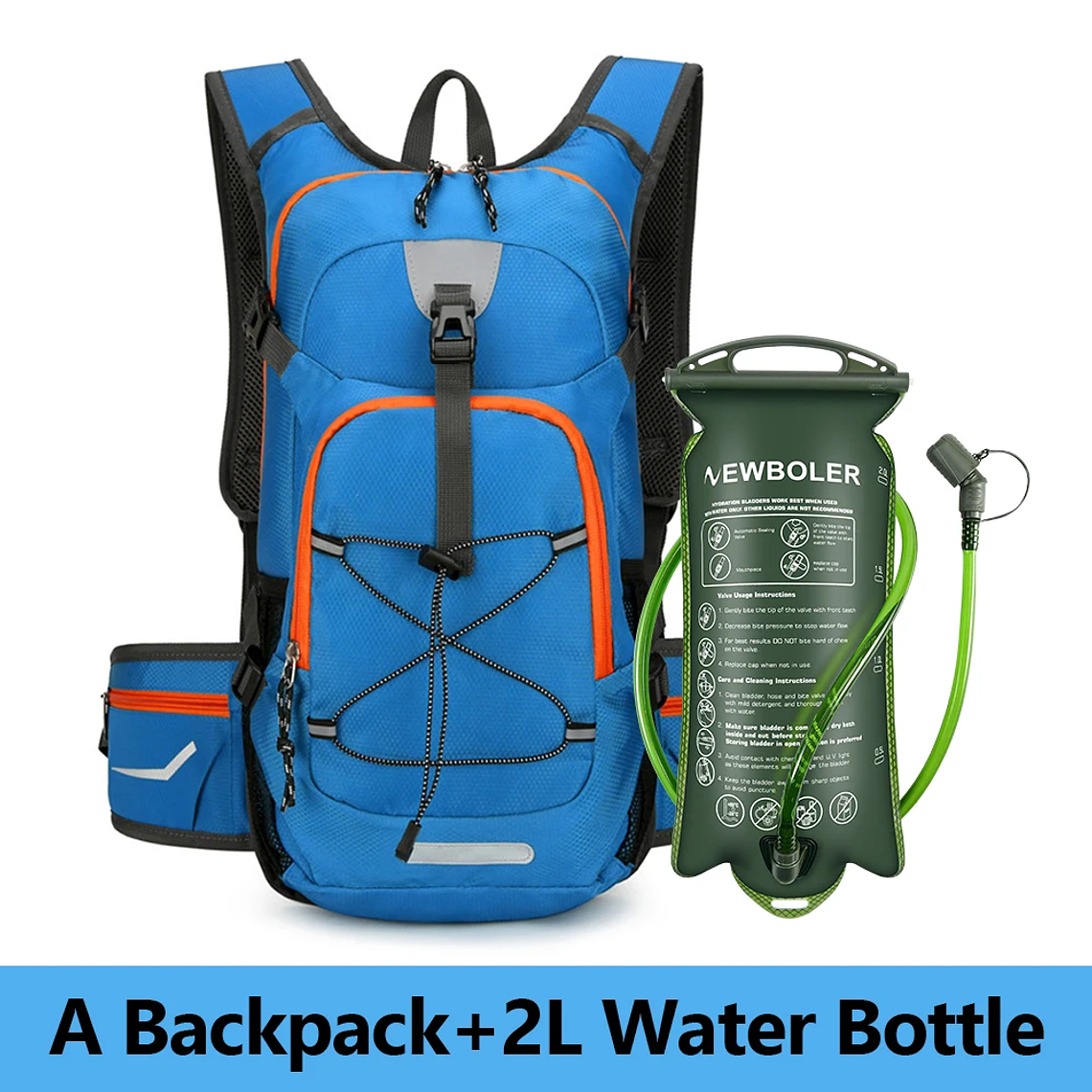 Mochila de Montanhismo 18L NEWBOLER - Grande Capacidade, com Reservatório de Água, Costas Respirável, para Caminhada, Trekking e Escalada 11