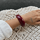 Ingemark Red Resin Bracelet - Vintage, Thick, Irregular Shape, Boho Style, 2025 Trend - thumbnail 7