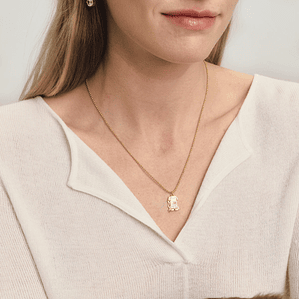 Colar Coração com Cachorro e Gota de Óleo Vermelho | Colar Feminino em Aço Inoxidável com Strass Branco - Presente Romântico