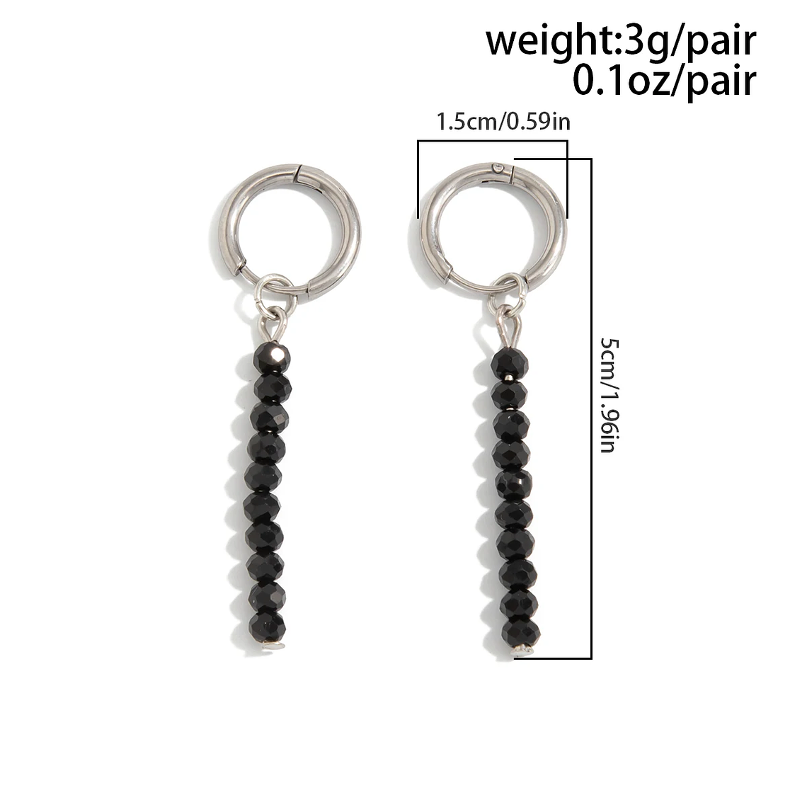 Brincos de Queda Vintage com Cristal Redondo Preto Ingemark | Brincos Elegantes para Festas e Presentes Femininos 5