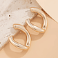 Brincos Argola Grossos em Forma de C | Acrílico Vintage, Cor Dourada | Acessório Y2K e Punk para Mulheres - Thumbnail 6