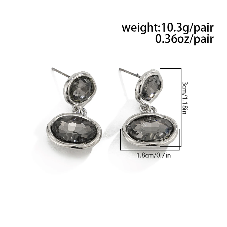 Brincos Góticos de Acrílico Preto Irregular Ingemark | Brincos de Pressão Criativos para Mulheres - Presente para Festa e Estilo Alternativo 4