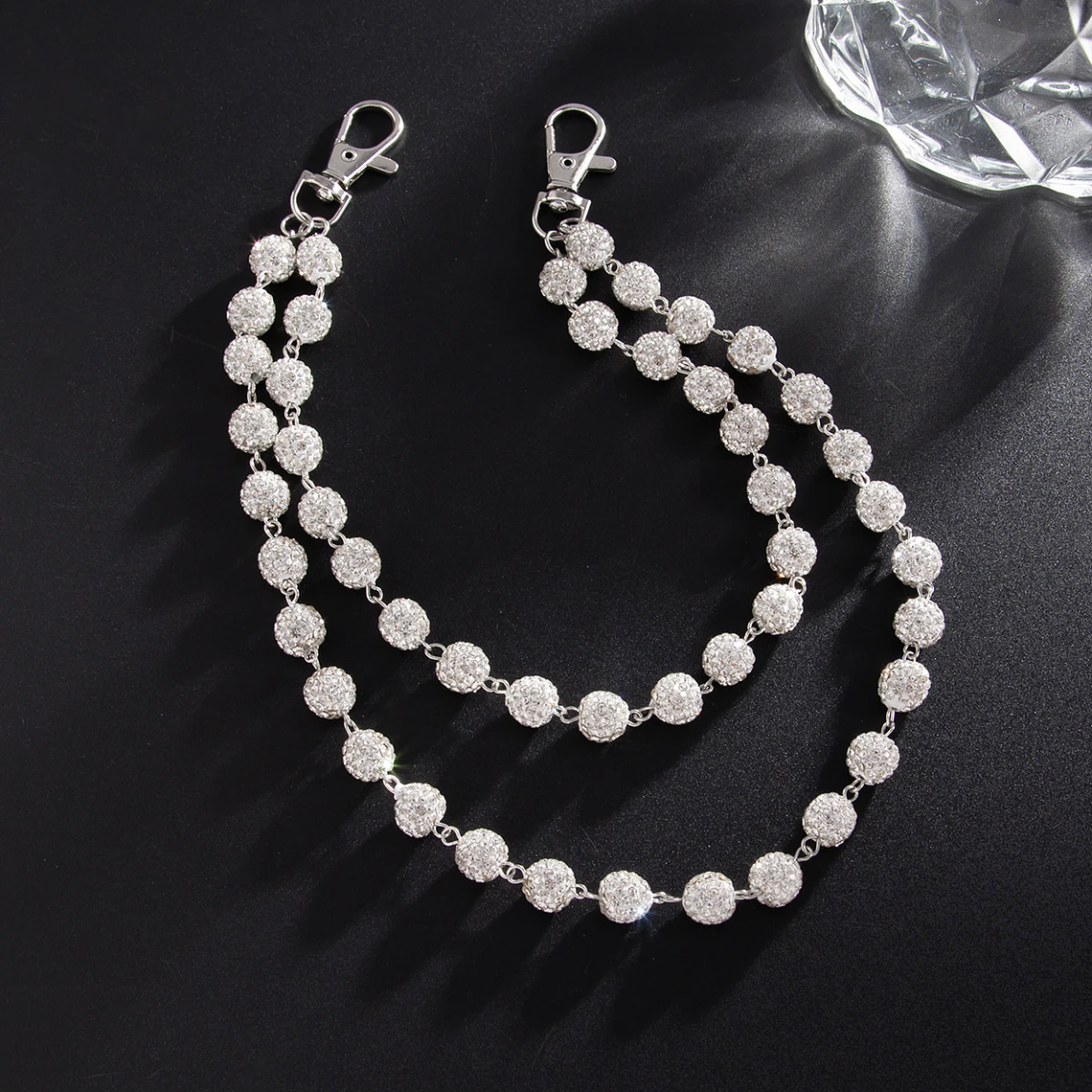 Corrente Cinto Chaveiro Harajuku com Strass | Acessório Masculino de Cintura para Jeans, Estilo Hip Hop e Punk - Ingemark 2025 6