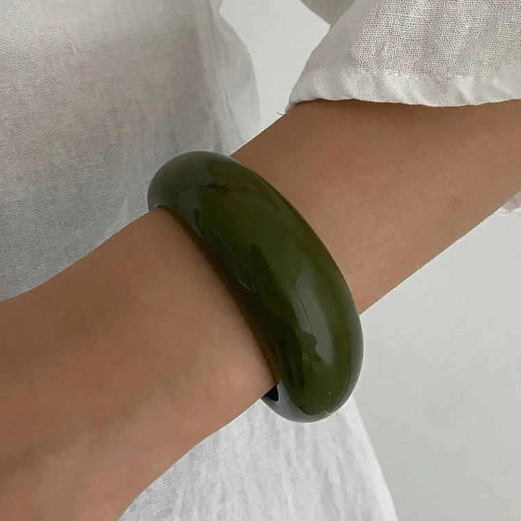 Braceletes de Resina Boho Empilháveis | 3 Estilos Geométricos e Grossos | Acessório de Mão Étnico para Mulheres 7