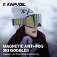 Óculos de Esqui Fotocrômico com Lentes Magnéticas KAPVOE | Máscara de Neve Anti-embaçante UV400 para Homens e Mulheres - Thumbnail 3