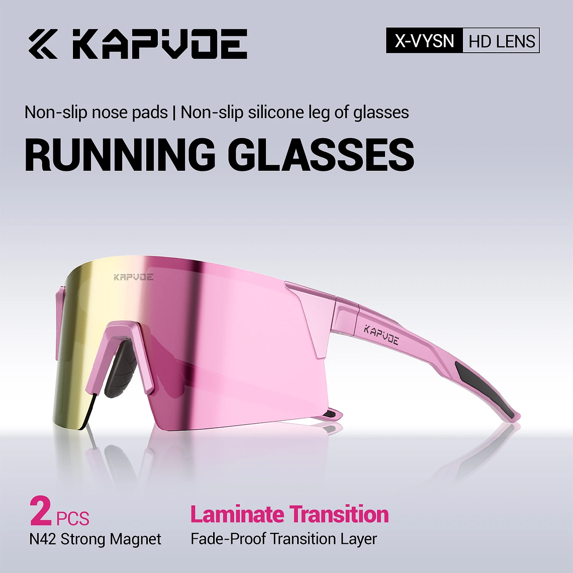 Óculos de Ciclismo Fotocrômico Kapvoe com Tecnologia HD High Contrast | Óculos de Estrada e MTB UV400 para Homens e Mulheres 1