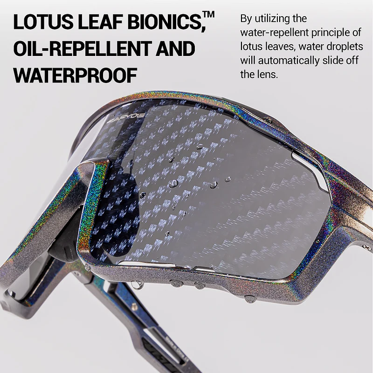 Óculos de Ciclismo Profissionais KAPVOE K76 - Lentes Nano, UV400, Armação TR-90 | Unissex 4