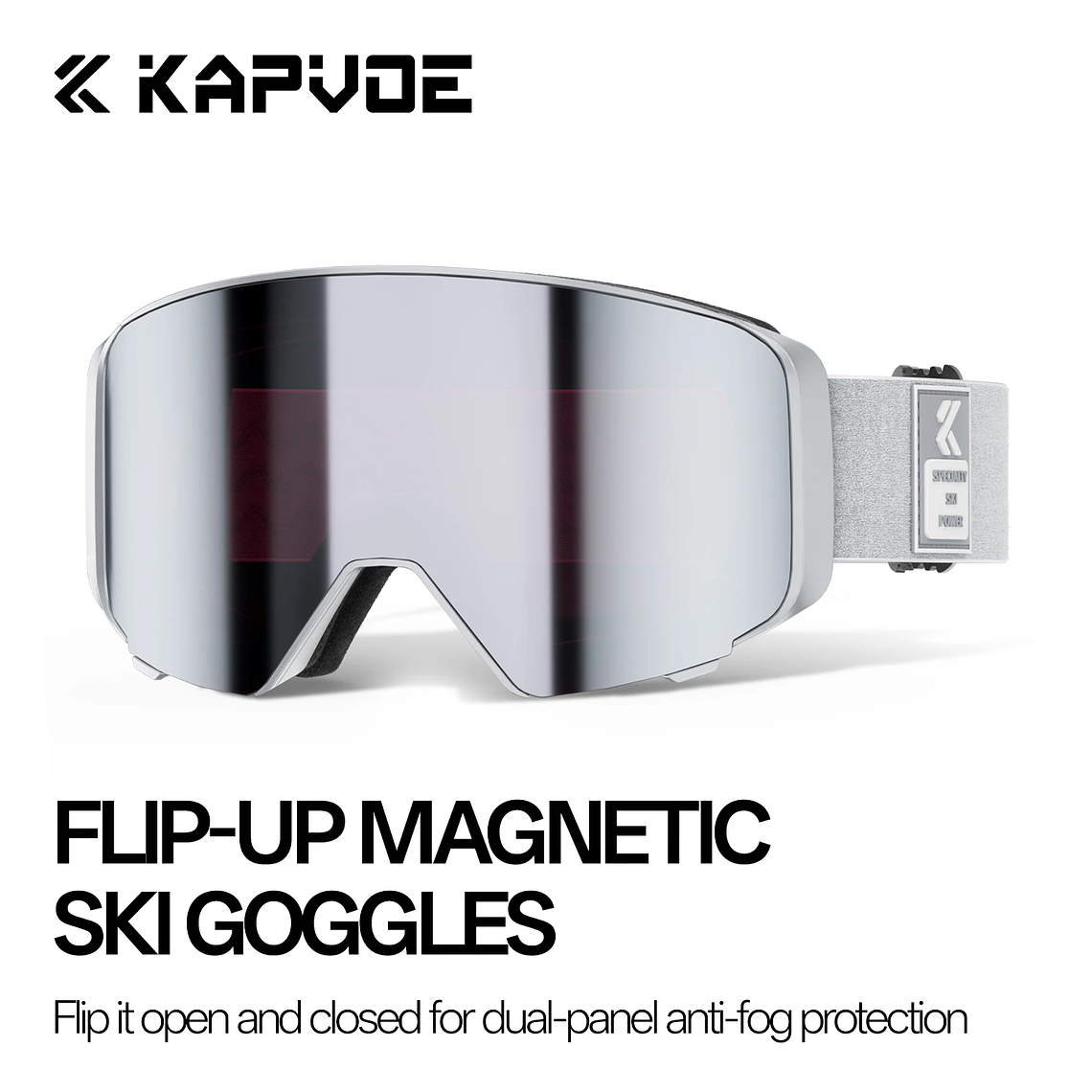 Óculos de Neve Fotocrômico Kapvoe UV400 | Máscara de Esqui e Snowboard Anti-embaçante com Lente Magnética para Homens e Mulheres 1