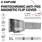Óculos de Esqui Fotocrômico com Lentes Magnéticas KAPVOE | Máscara de Neve Anti-embaçante UV400 para Snowmobile e Snowboard - Thumbnail 1