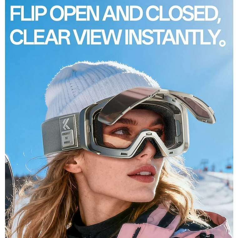 Óculos de Neve Fotocrômico Kapvoe UV400 | Máscara de Esqui e Snowboard Anti-embaçante com Lente Magnética para Homens e Mulheres 2