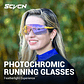 Óculos de Ciclismo Fotocrômicos SCVCN UV400 | Óculos Esportivos para Mountain Bike, Corrida e Atividades ao Ar Livre - Unissex - Thumbnail 2