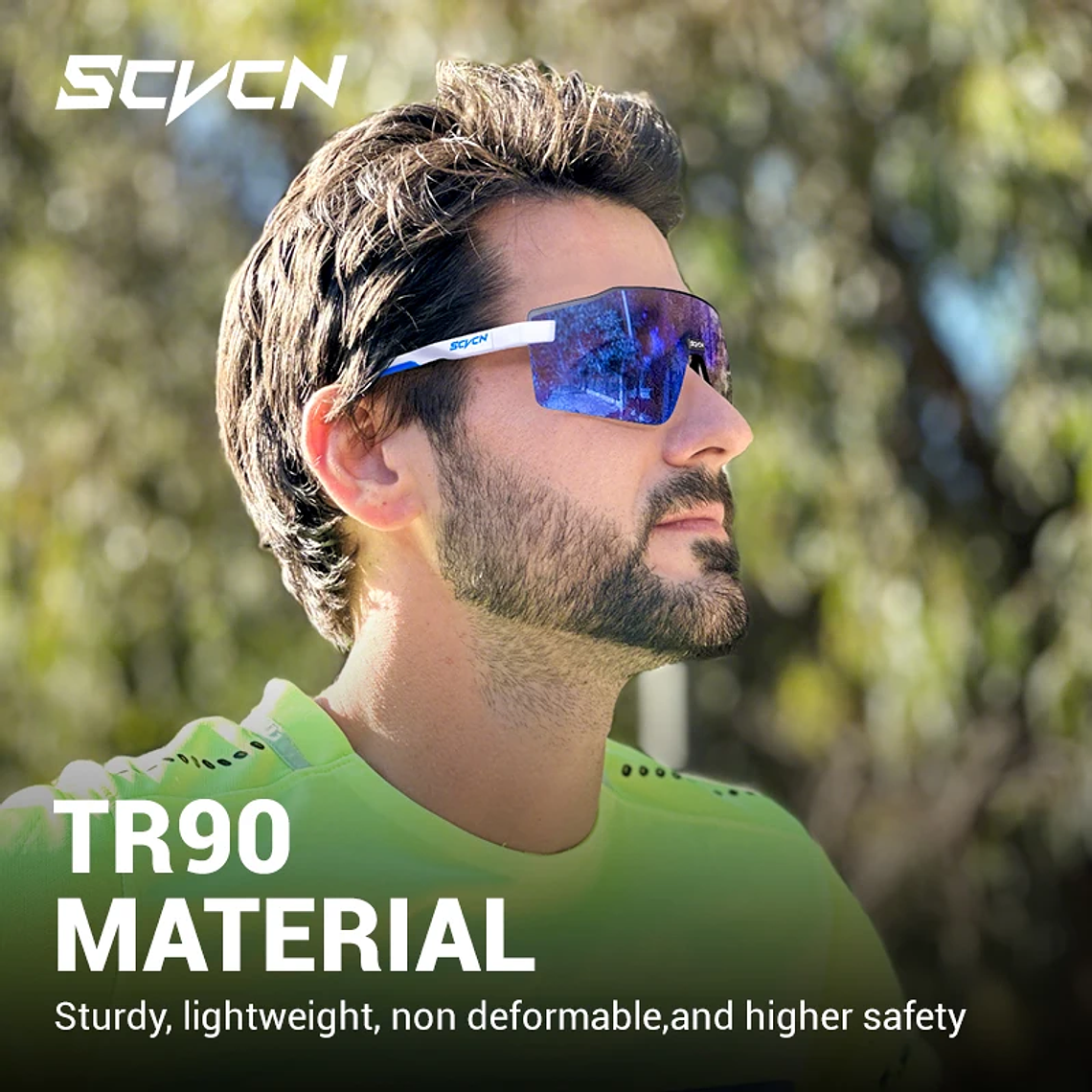 Óculos de Ciclismo Fotocrômicos SCVCN UV400 | Óculos Esportivos para Mountain Bike, Corrida e Atividades ao Ar Livre - Unissex 3