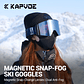 Óculos de Esqui Fotocrômico KAPVOE com Lentes Magnéticas | Máscara de Neve Anti-embaçante UV400 Unissex para Snowboard e Esportes de Inverno - thumbnail 3