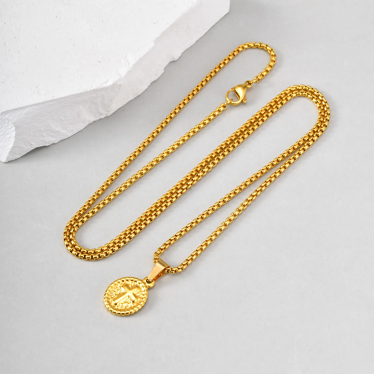  Colar Cruz em Aço Inoxidável VNOX - Delicado, Unissex, Hipoalergénico | Presente de Fé 6